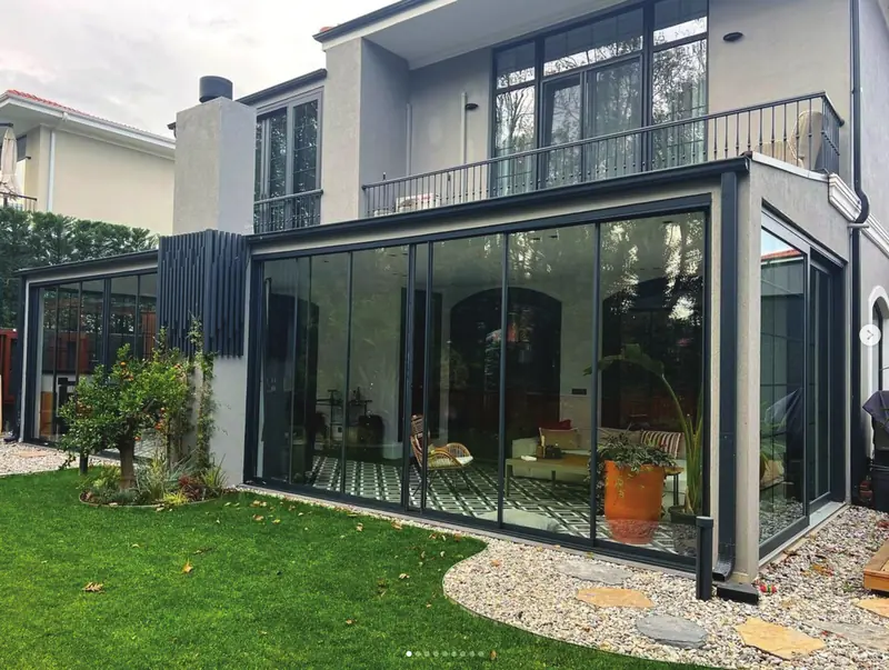 Villa cam kış bahçesi — Abelia Botanik peyzaj projesi